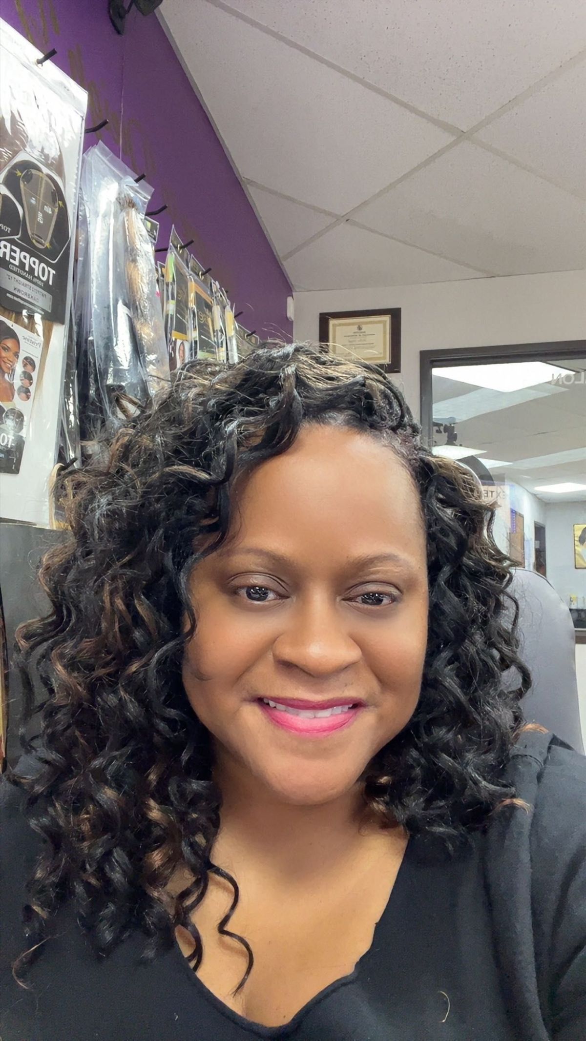 Traditional Sew-In with Leave Out by Dleigh Designs Beauty Supply & Salon in Frisco, Texas