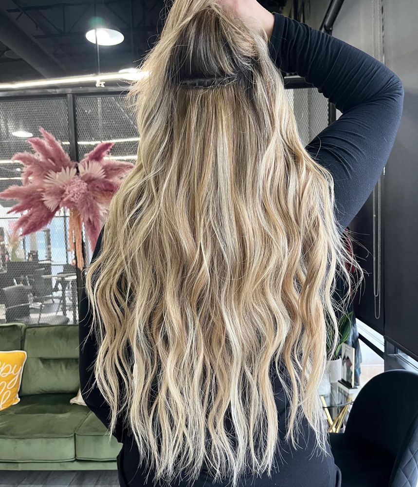 Invisible Bead Sewn Extensions by The Regency Johnson Salon + Luxury Extensions in Mckinney, Texas