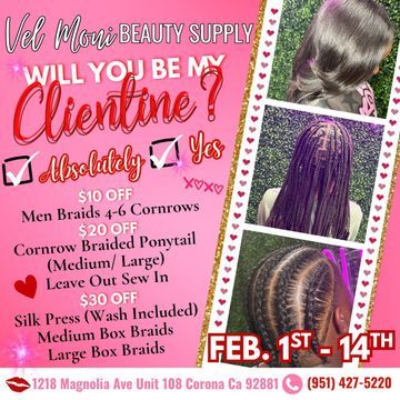 Vel Moni Hair — sew-in stylist in Corona, California