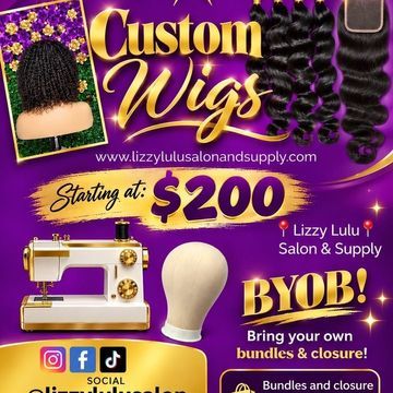 lace wig installation by LizzyLulu's Salon and Supply in West Covina, California