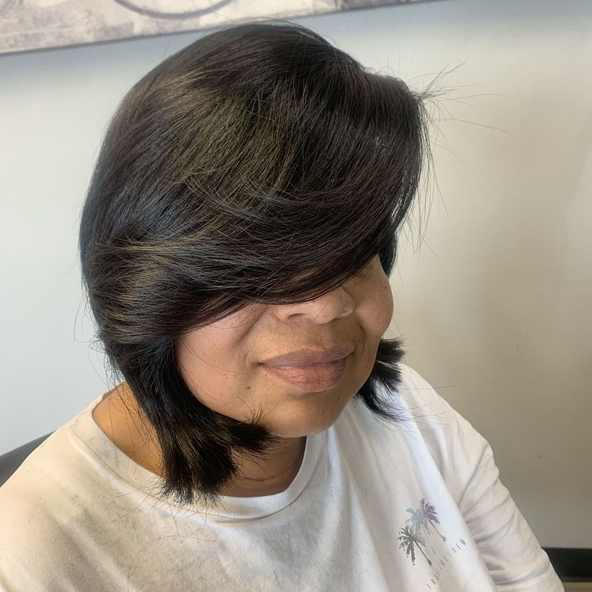 Wig install by Fingertips Hair Salon in Aurora, Illinois