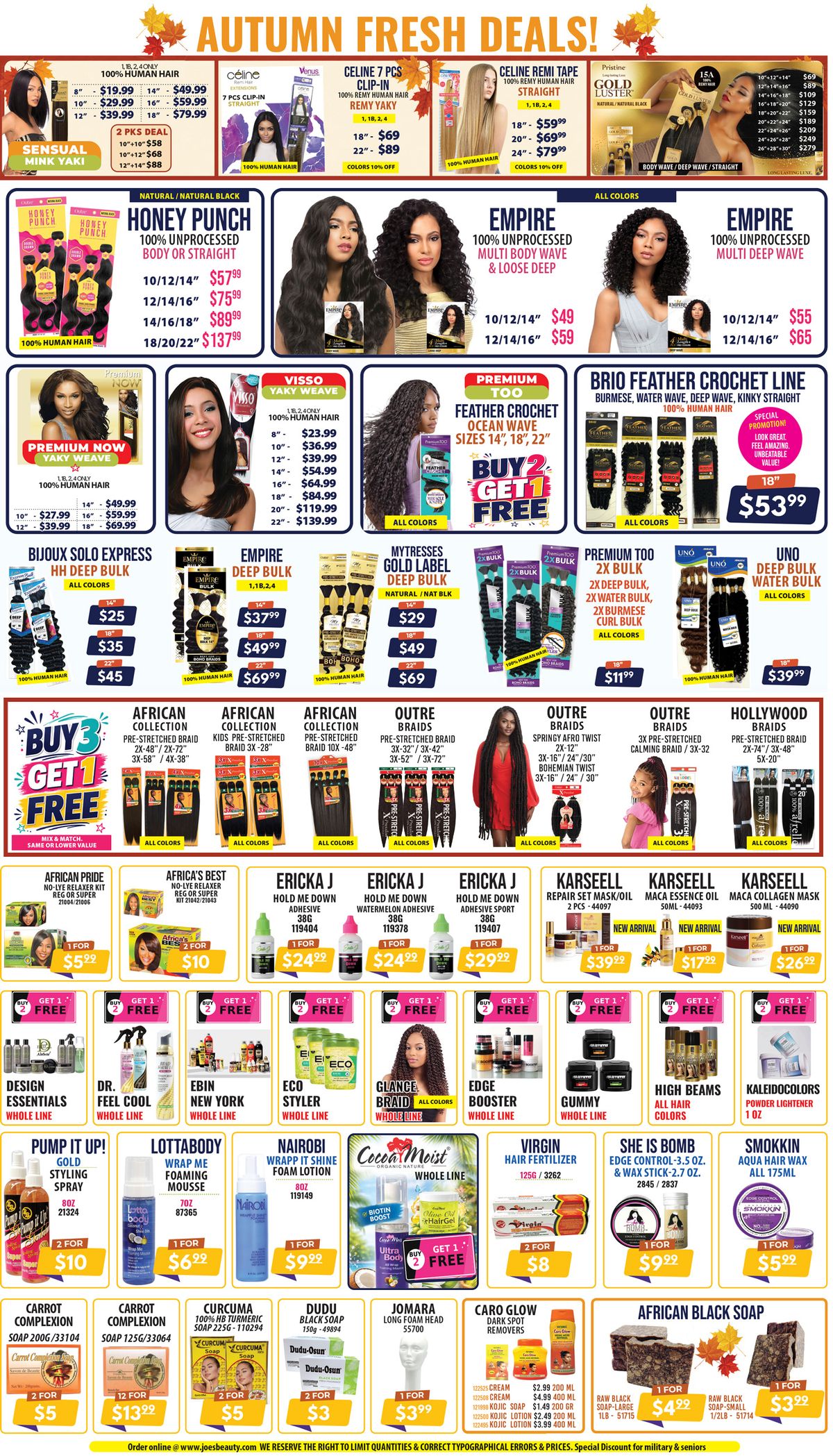 Hair Weaves by Elegant Beauty Supplies Superstores in Miami, Florida